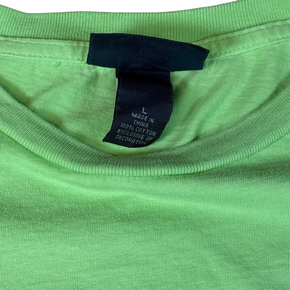 Polo Ralph Lauren T Shirt Mens Large L Short Sleeve Crewneck Pony Lime Green - Picture 2 of 4
